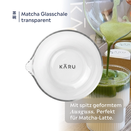 Matcha Glasschale mit Ausguss