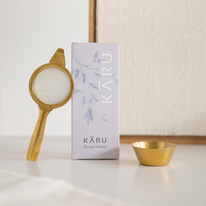 Matcha Sieb (furui) aus Edelstahl - Gold