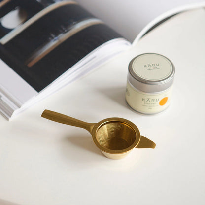 Matcha Sieb (furui) aus Edelstahl - Gold