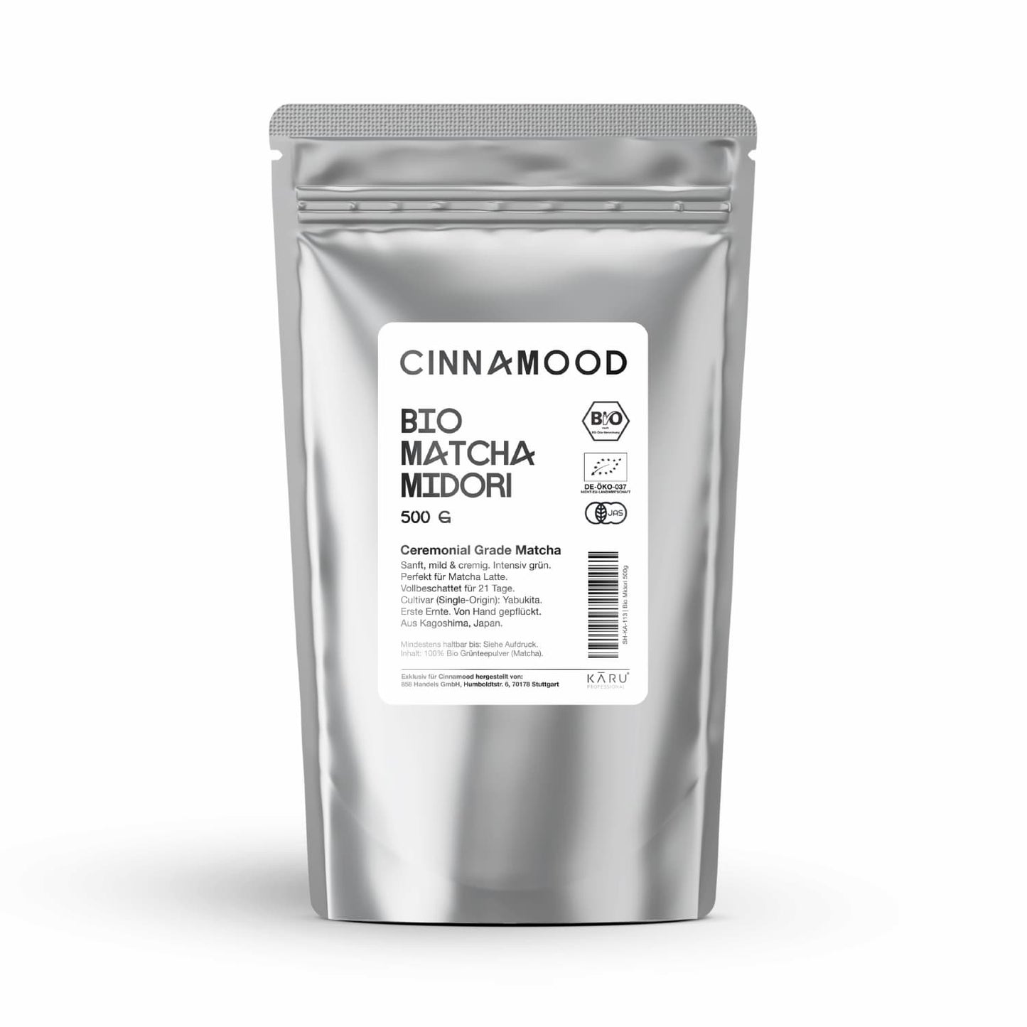 Bio Matcha Midori - Cinnamood x KARU | 500g Beutel mit Zipper